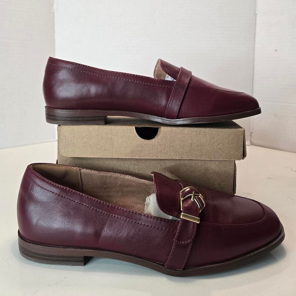 Rockport Susana Knot CI9720 Flats Womens Size 9.5 Red Leather Slip On Loafer
